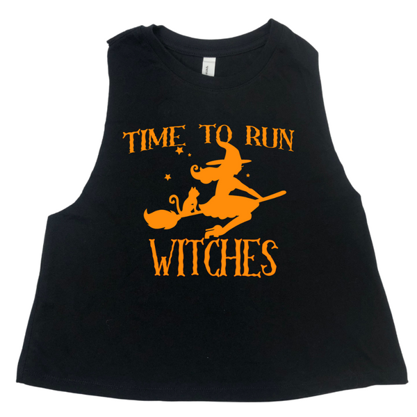 Time to Run Witches Crop Tank