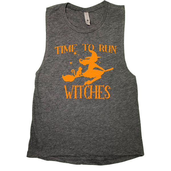 Time to Run Witches Muscle Tank