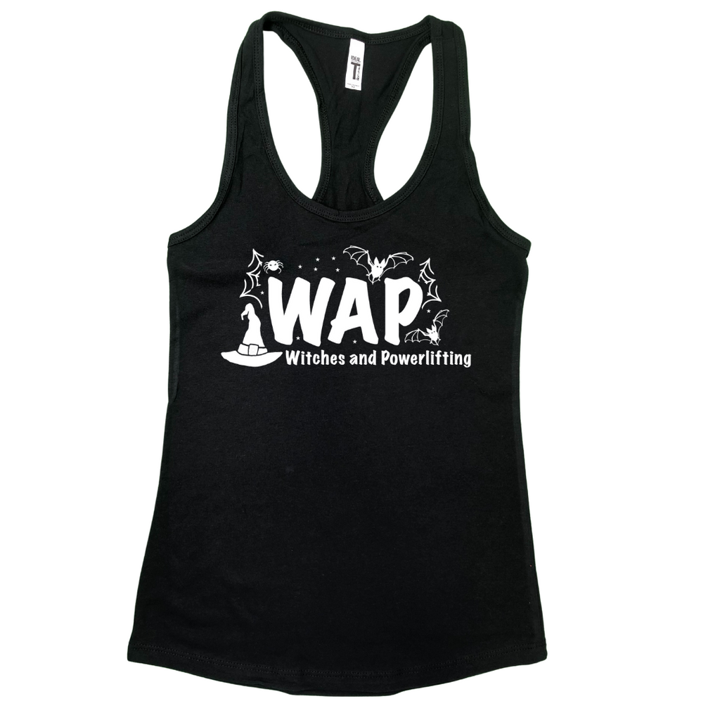 Liberte Lifestyles WAP witches and Powerlifting halloween tank for gym fitness training