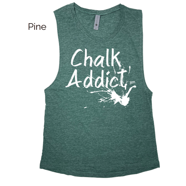 Chalk addict, weightlifting powerlifting chalk addict, chalk monster tank - liberte lifestyles crossfit gym fitness apparel & accessories