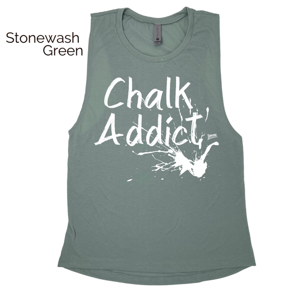 Chalk addict, weightlifting powerlifting chalk addict, chalk monster tank - liberte lifestyles crossfit gym fitness apparel & accessories