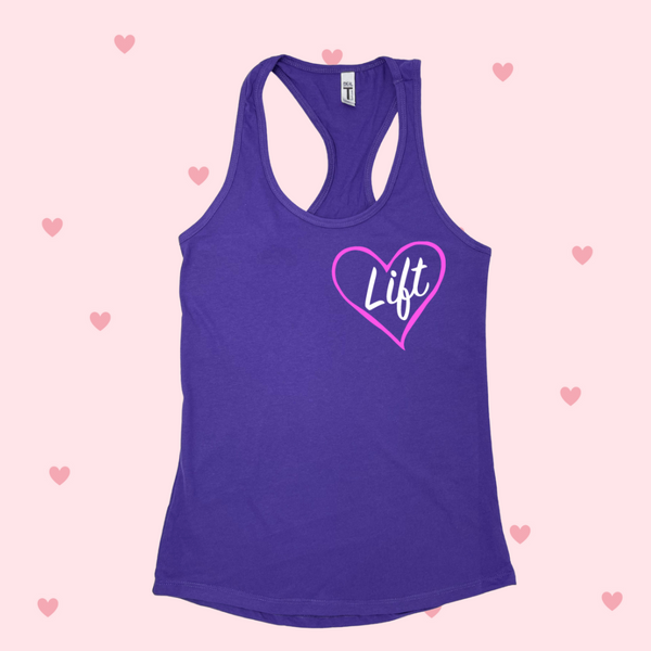 love to lift valentines day gym tank - liberte lifestyles gym fitness apparel & accessories