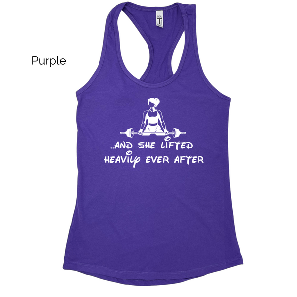 and she lifted heavily ever after valentines day tank - liberte lifestyles gym fitness apparel and accessories