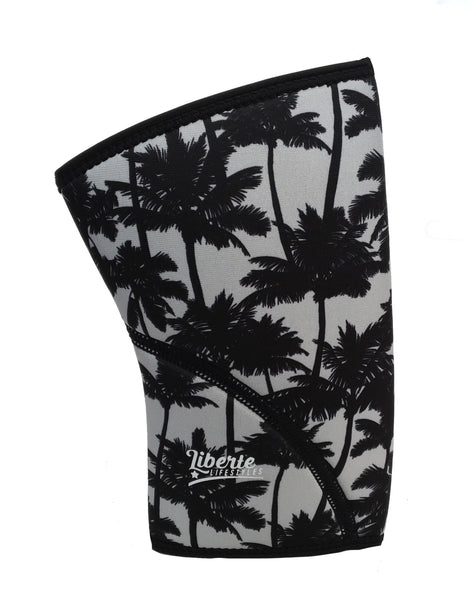 Liberte Lifestyles Reversible Knee Sleeves Hibiscus Skull Palm Beach Print Side