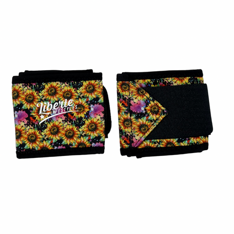 Liberte Lifestyles Gym and Fitness Accessories and Apprel - Wrist Wraps Sunflower Burst 