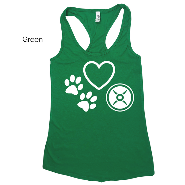 Love Dogs & Weights Racerback Tank