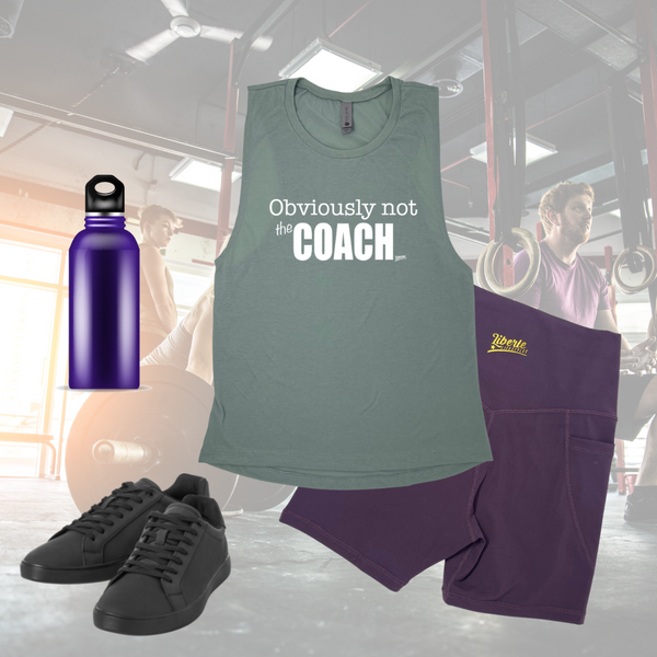 Obviously not the coach muscle tank - not the coach top - funny crossfit tank - Liberte Lifestyles Gym Fitness Apparel
