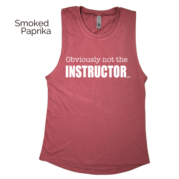 Obviously not the instructor muscle tank - not the instructor gym tank top - Liberte Lifestyles Gym Fitness Apparel