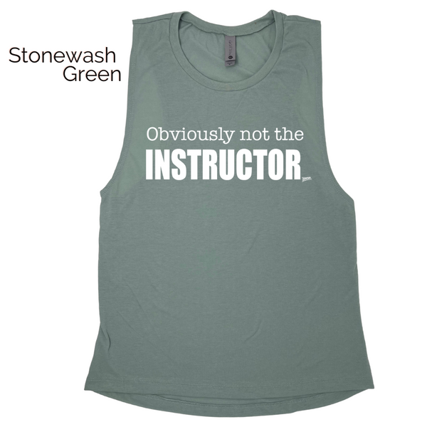 Obviously not the instructor muscle tank - not the instructor gym tank top - Liberte Lifestyles Gym Fitness Apparel