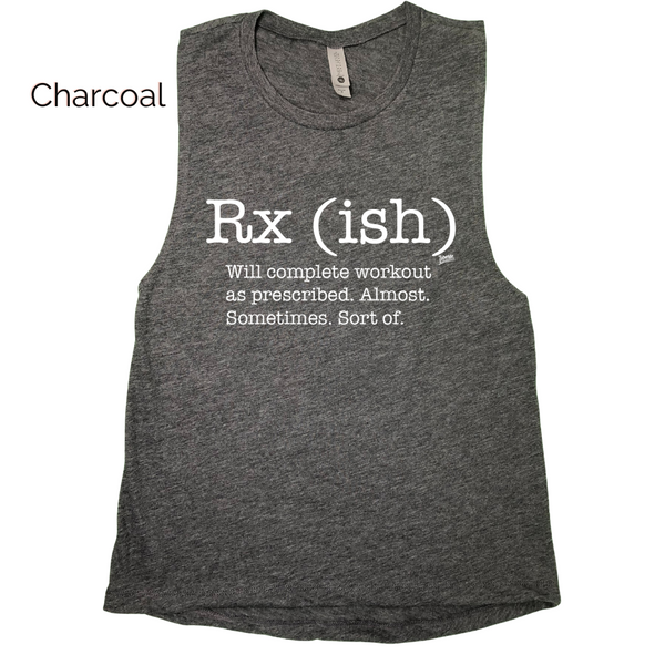 crossfit rx-ish muscle tank, rxish athlete, crossfit clothing and accessories