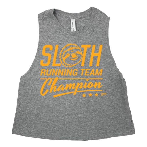 Liberte Lifestyles Gym Fitness Apparel & Accessoires - sloth running team champion crop tank 