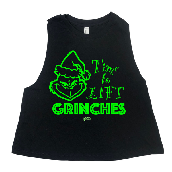 Time to lift grinches christmas workout tank for weightlifting crossfit