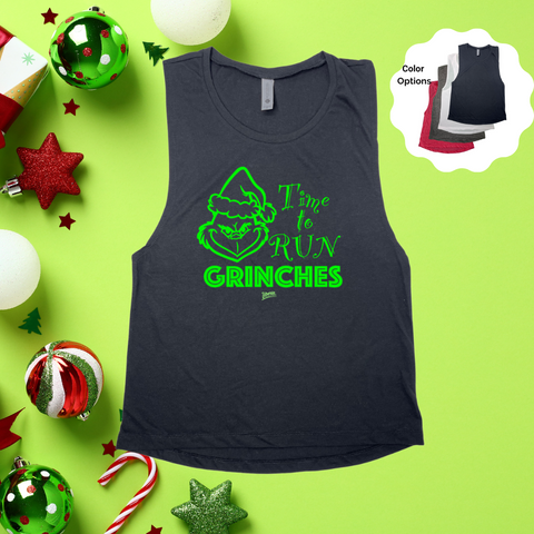 Time to Run Christmas Muscle Tank