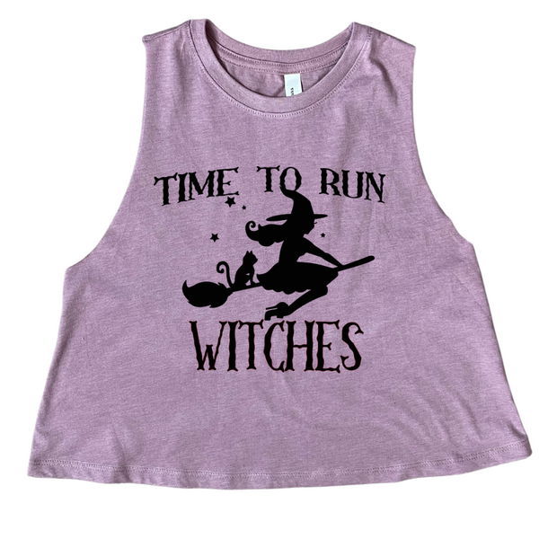 Time to Run Witches Crop Tank