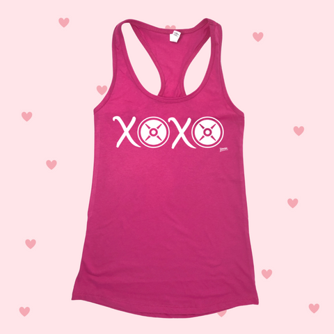 xoxo love to lift valentines day tank - liberte lifestyles gym fitness apparel and accessories