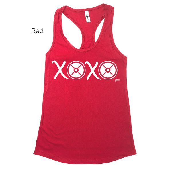 xoxo love to lift valentines day tank - liberte lifestyles gym fitness apparel and accessories